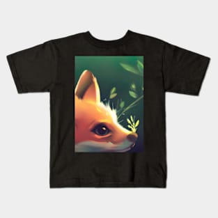 Cute Fox Painting Kids T-Shirt